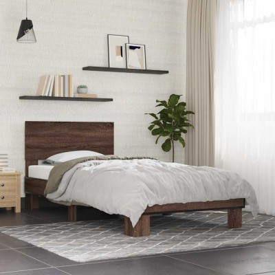 Bed frame, brown oak,...
