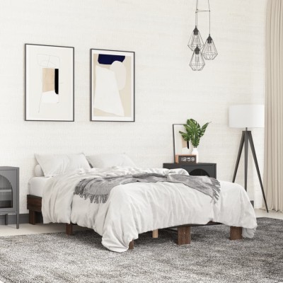 Bed frame, brown oak,...