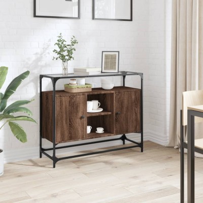 Side cabinet, brown oak,...