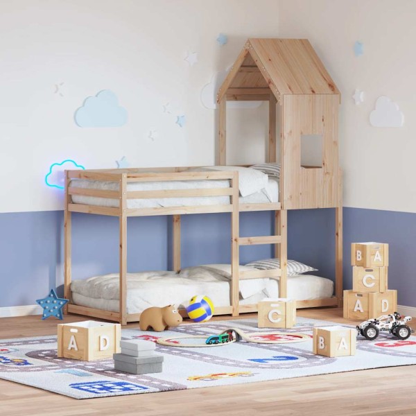 Children's bed roof, 60x99x139.5cm, solid pine wood