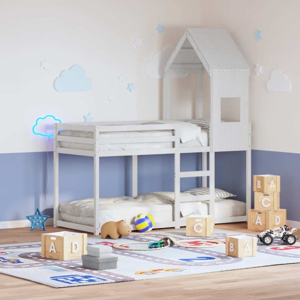 Children's bed canopy, white, 55x84x132cm, solid pine
