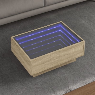 Coffee table with LED, oak,...