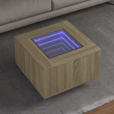 Coffee table with LED, oak,...