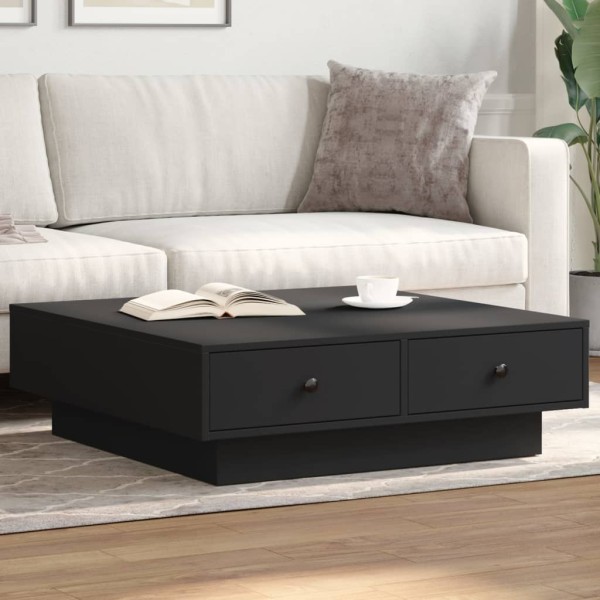 Coffee table, black, 90x90x28cm, MDF