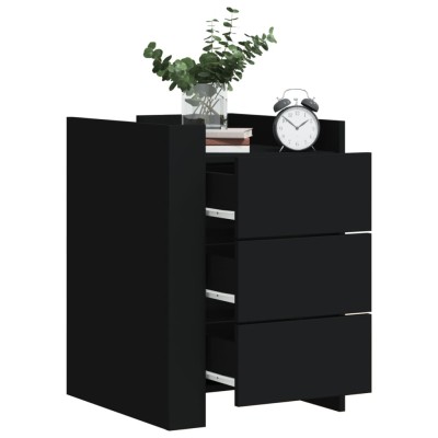 Bedside cabinet, black,...