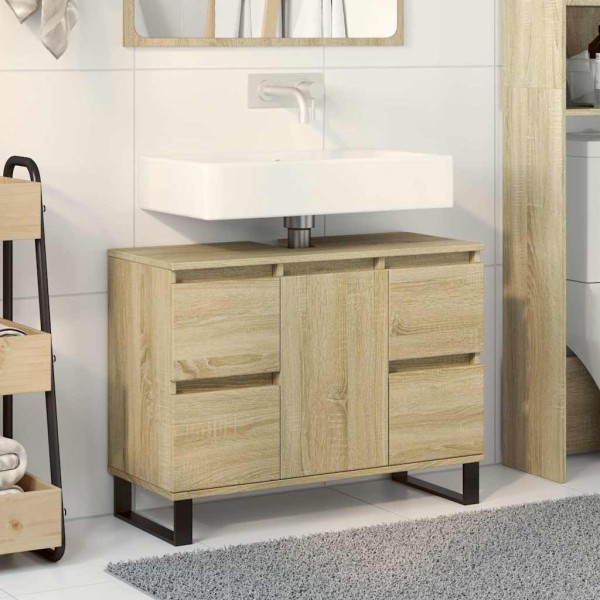 Bathroom cabinet, sonoma oak, 80x33x60cm, wood