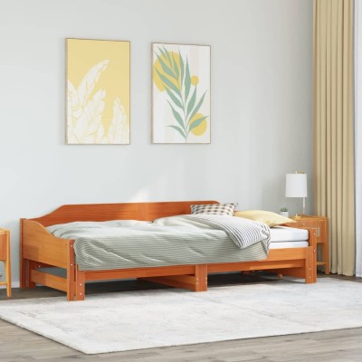 Bed with pull-out part, wax...