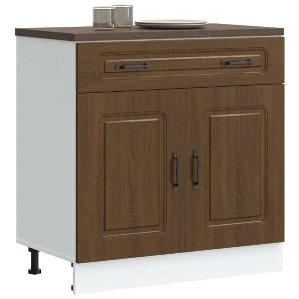 Kitchen cabinet, Kalmar, brown oak, treated wood
