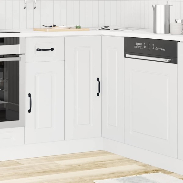 Kitchen corner cabinet, Kalmar, white, treated wood