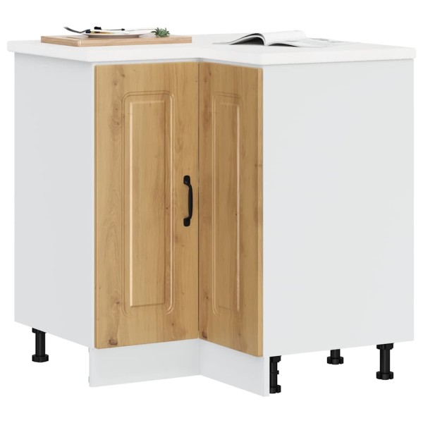 Kitchen corner cabinet, Kalmar, artisan oak wood