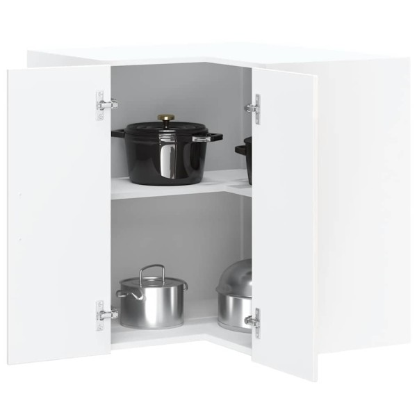 kitchen wall corner cabinet "Kalmar" Glossy white