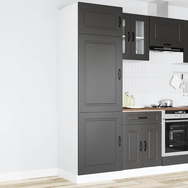 kitchen cabinet "Kalmar" black engineered wood