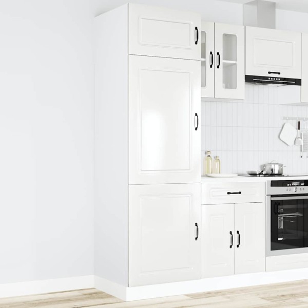 kitchen cabinet "Kalmar" Shiny white engineered wood