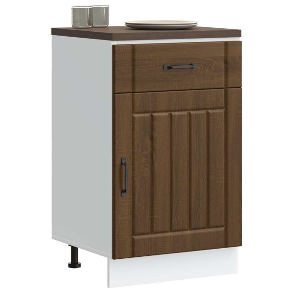 Kitchen cabinet, Lucca, brown oak, processed wood