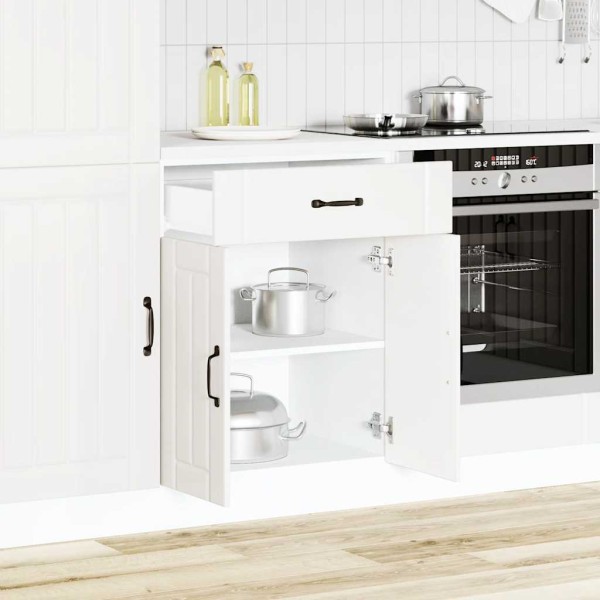 Kitchen cabinet, Lucca, white, treated wood