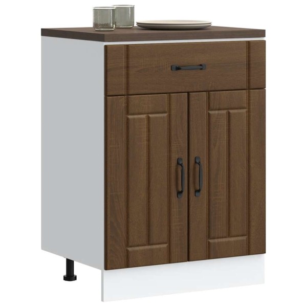 Kitchen cabinet, Lucca, brown oak, processed wood
