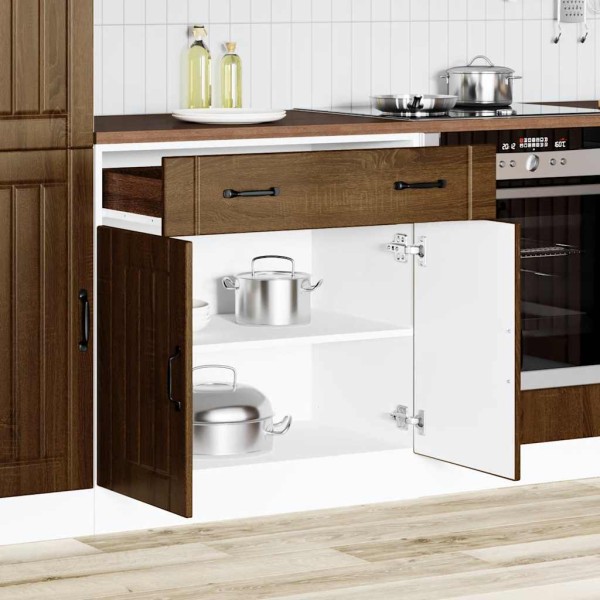 Kitchen cabinet, Lucca, brown oak, processed wood