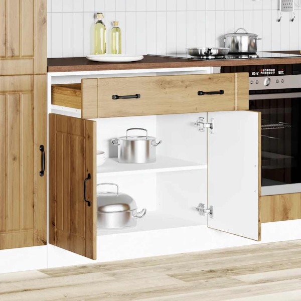 Kitchen cabinet, Lucca, artisan oak, processed wood