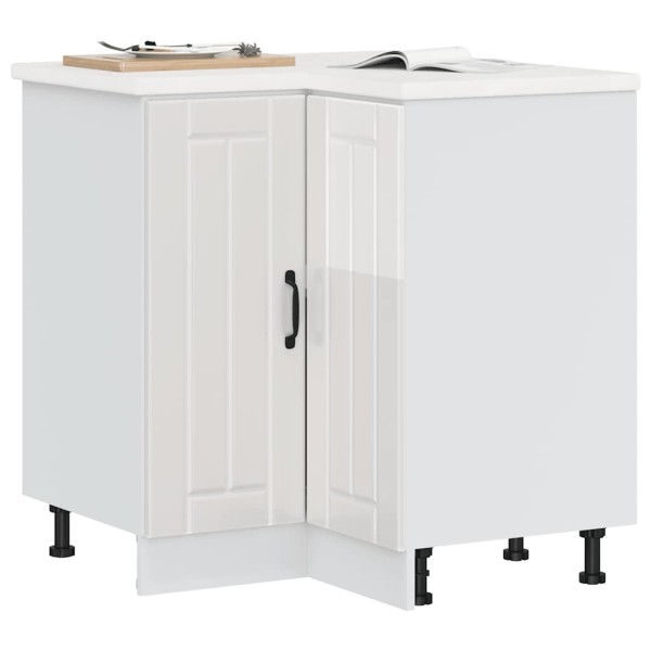 kitchen corner cabinet "Lucca" glossy white