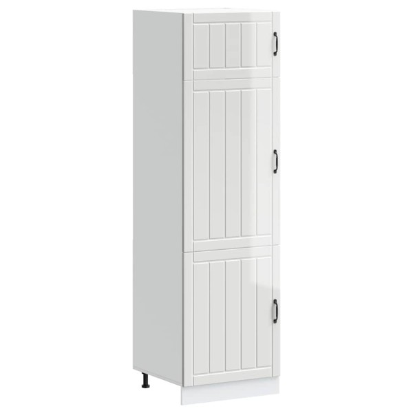 kitchen cabinet "Lucca" Shiny white engineered wood