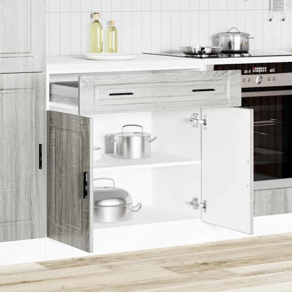 Kitchen cabinet, Porto, gray, treated wood