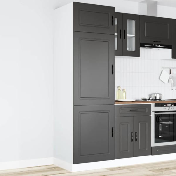 Kitchen cabinet, Porto, black, processed wood