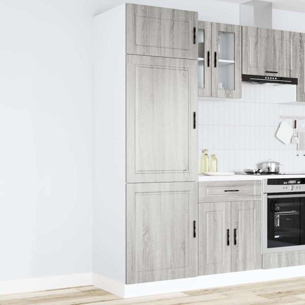 Kitchen cabinet, Porto, gray, processed wood
