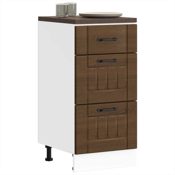 Kitchen cabinet, Lucca, brown oak, processed wood
