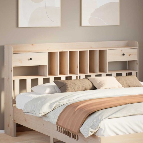 Headboard with storage space, 180cm, solid pine