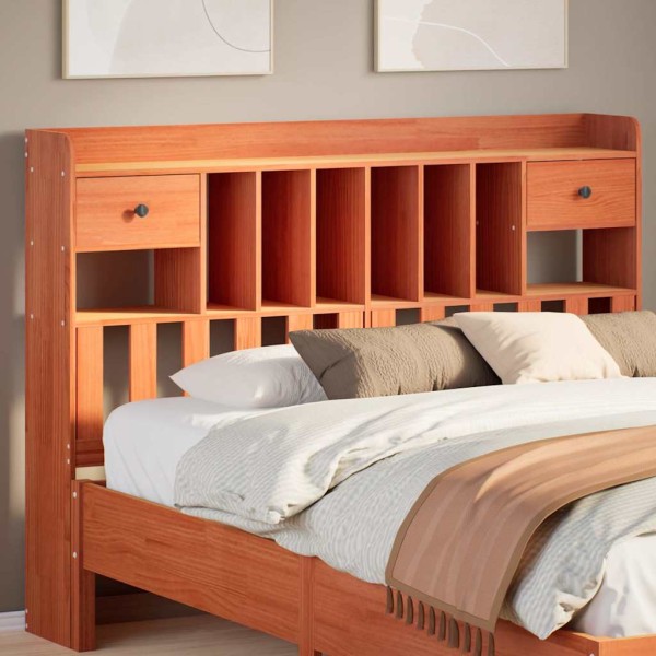 Headboard with storage space, brown, 150cm, pine