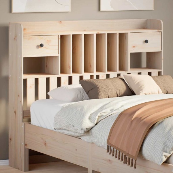 Headboard with storage space, 135cm, solid pine