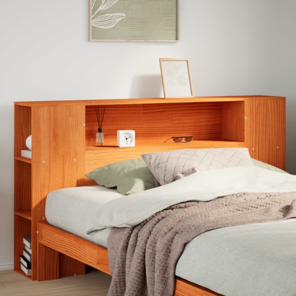 Headboard with storage space, brown, 140cm, pine