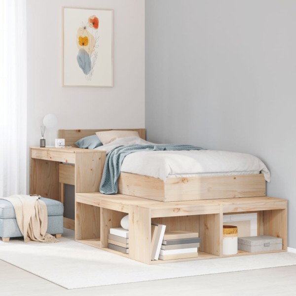 Nightstand with desk, 222x107x75cm, pine