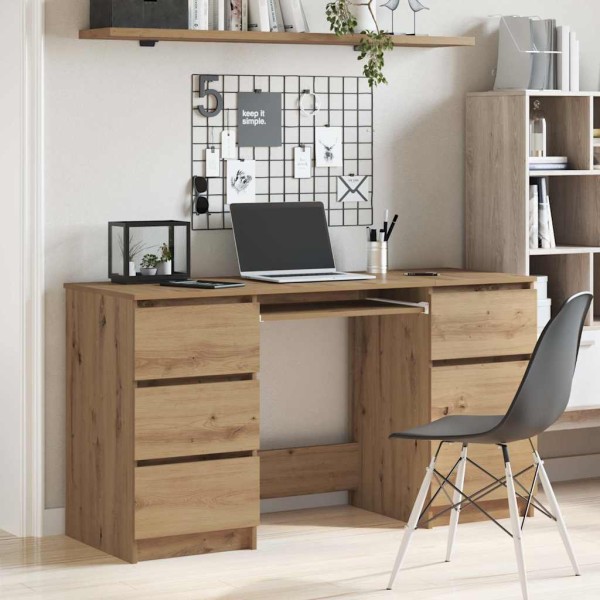 Desk, artisan, 140x50x77cm, processed wood