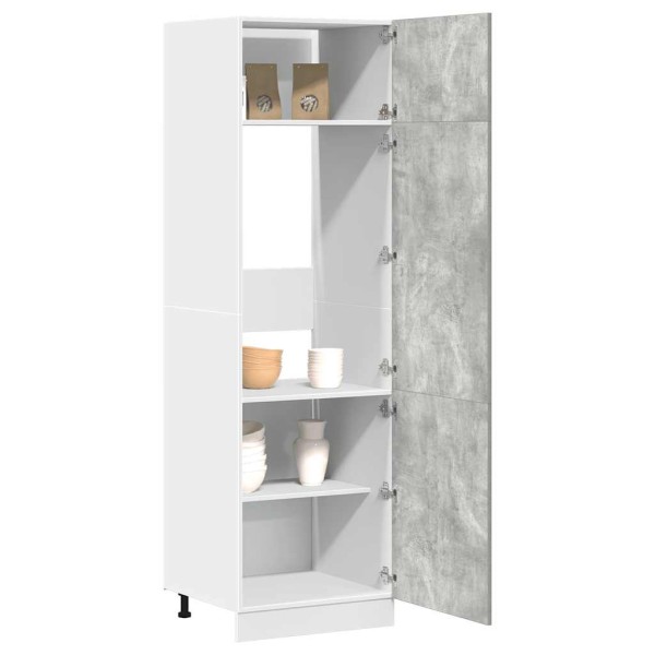 Refrigerator cabinet, "Lyon", concrete gray color, 60x57x207cm