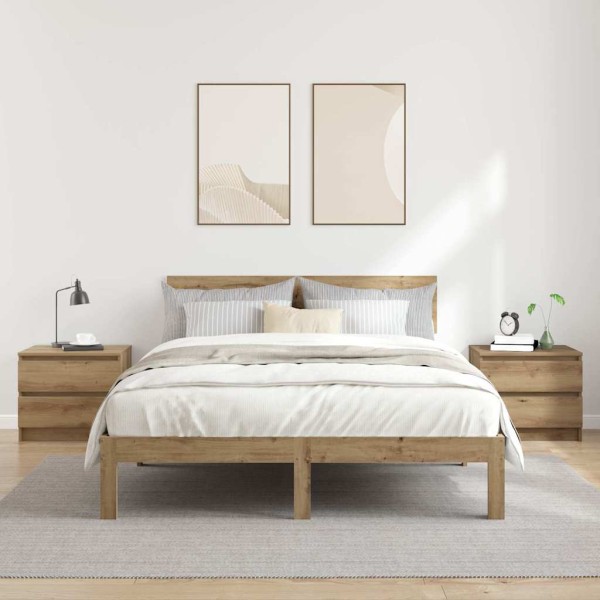 Bedside cabinets, 2 pcs., artisan oak, 50x40x43.5cm cm