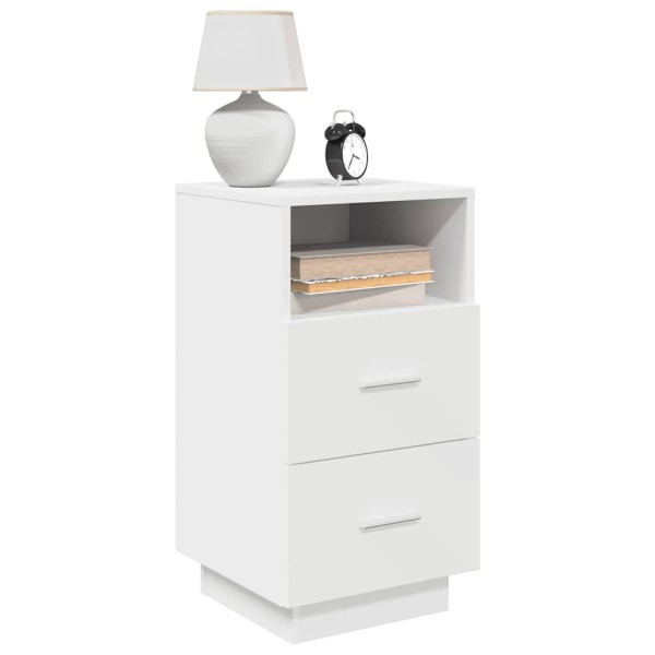 Bedside cabinet with 2 drawers, white, 36x36x68cm