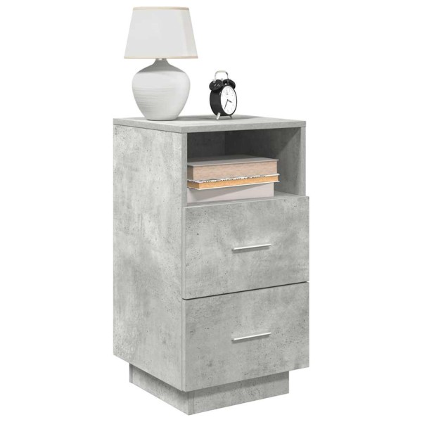 Nightstands with 2 drawers, gray, 36x36x68cm