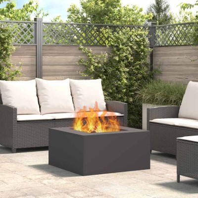 Fire pit Black 80 x 80 x 40...
