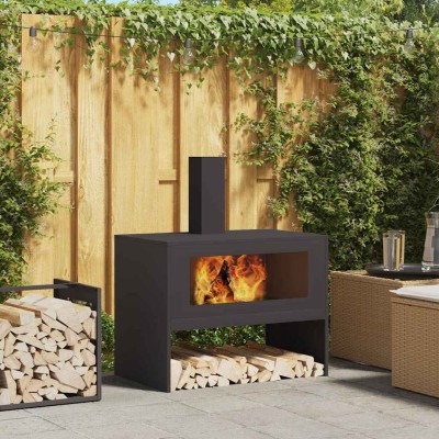 Fire pit Black 80 x 50 x 96...