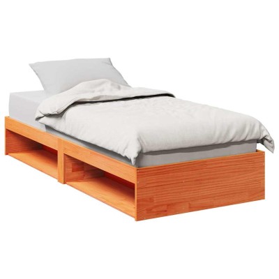 Bed without mattress, wax...