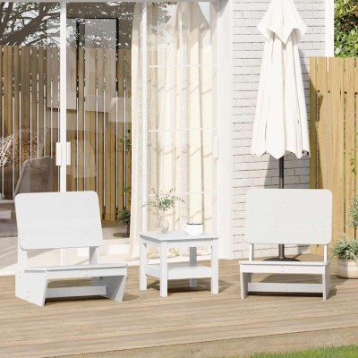 garden chairs 2 pcs White...