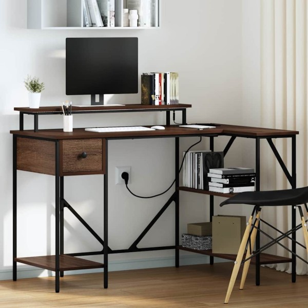 Table Brown oak 120 x 79 x 86.5 cm Treated wood