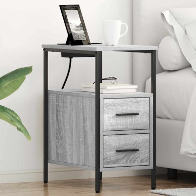 Bedside cabinet 2 pcs Gray...