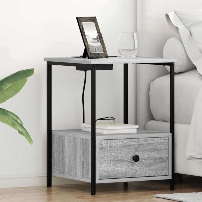 Bedside cabinet 2 pcs Gray...