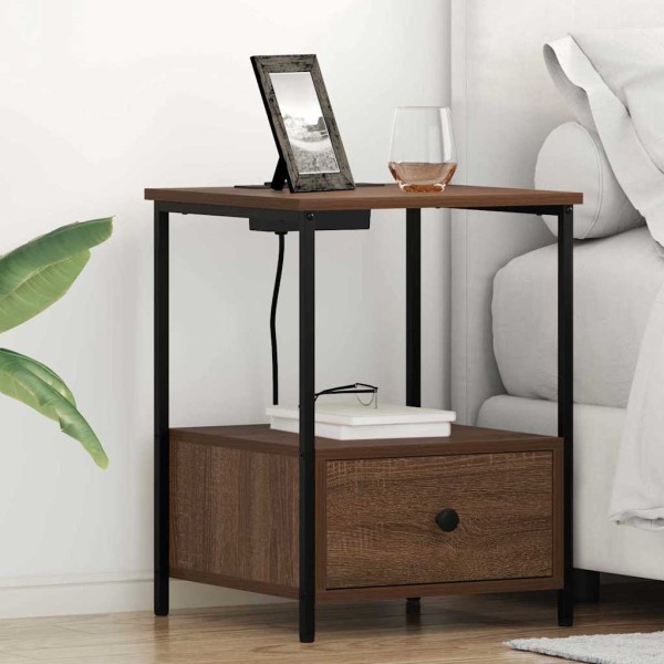 Bedside cabinet 2 pcs Brown oak 42 x 41 x 56 cm