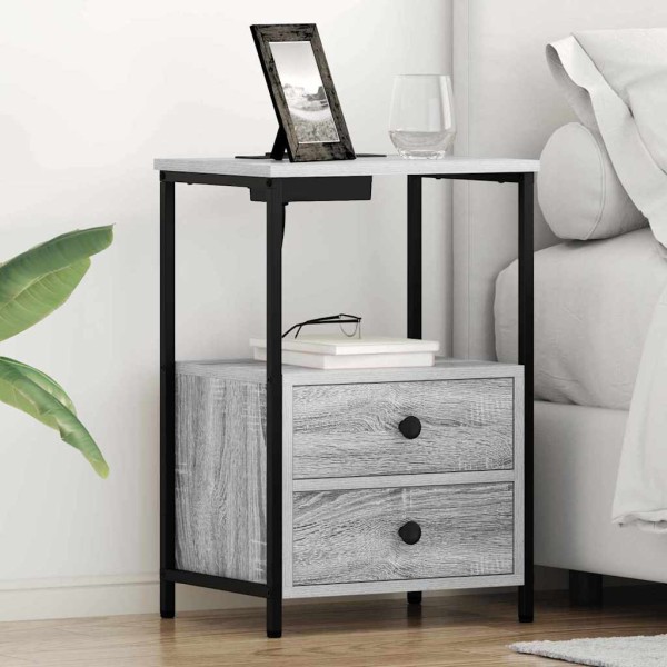 Bedside cabinet 2 pcs Gray Sonoma 40 x 31 x 60 cm