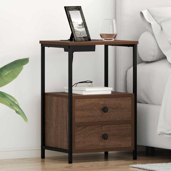 Bedside cabinet 2 pcs Brown oak 40 x 31 x 60 cm