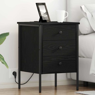 Bedside cabinet 2 pcs Black...