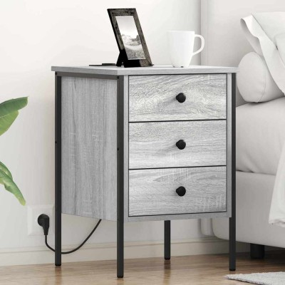 Bedside cabinet 2 pcs Gray...